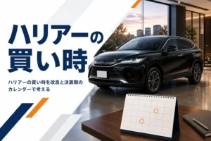 ハリアーの買い時をカレンダーで考えるイメージ