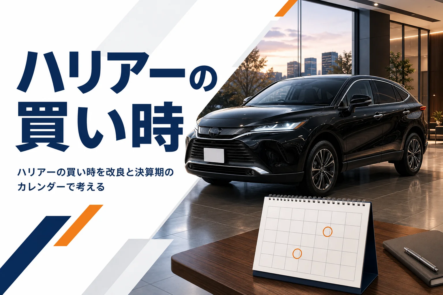 ハリアーの買い時をカレンダーで考えるイメージ