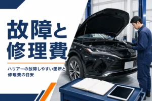 ハリアーの故障と修理費の目安をイメージしたアイキャッチ