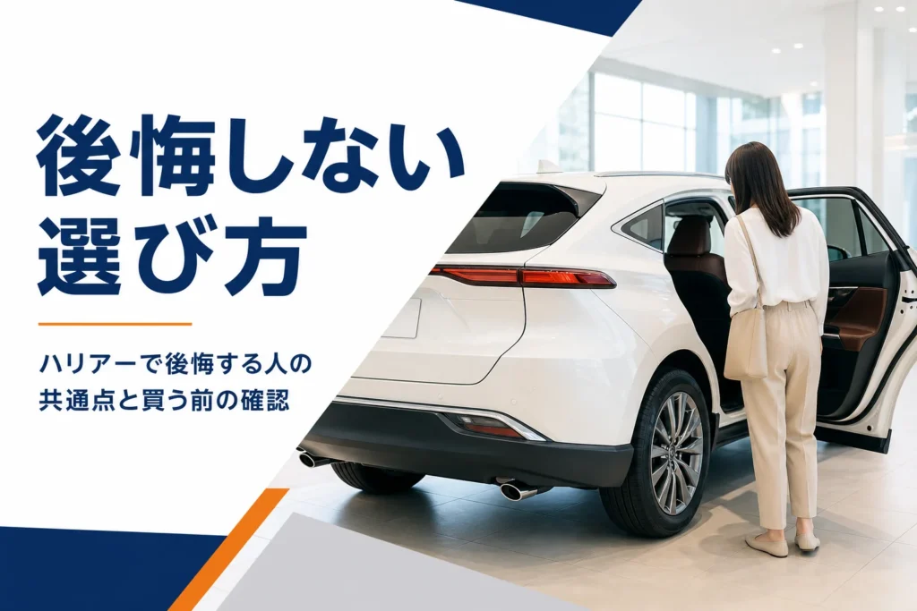 ハリアーを買う前に後席を確かめるイメージ