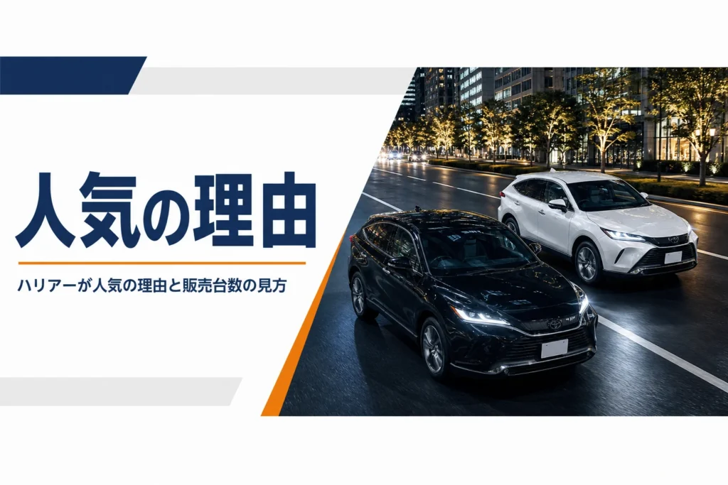 ハリアーが街で人気を集める様子のイメージ