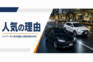 ハリアーが街で人気を集める様子のイメージ