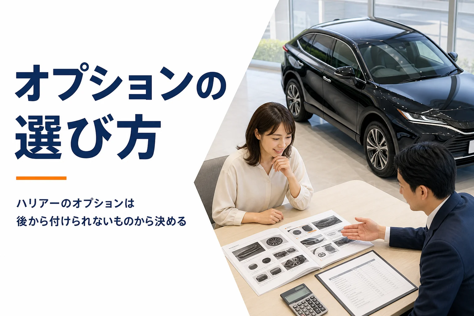 ハリアーのオプションの選び方を解説する記事のアイキャッチ