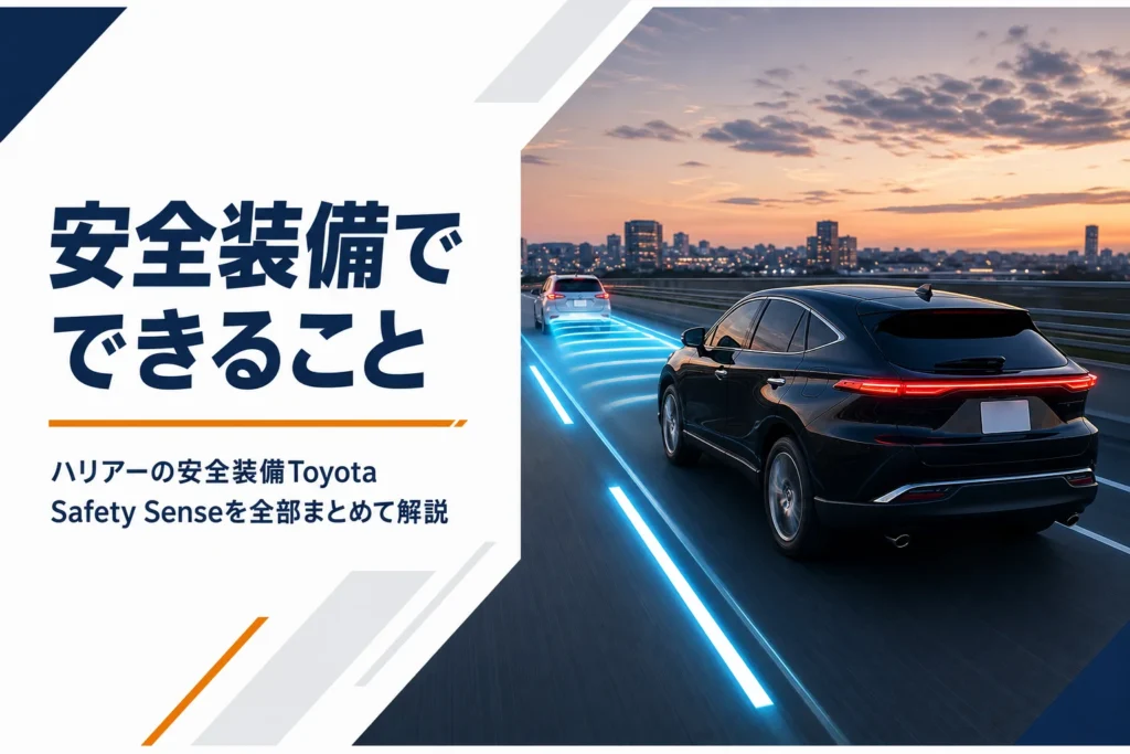 ハリアーの安全装備Toyota Safety Senseでできることを示したアイキャッチ