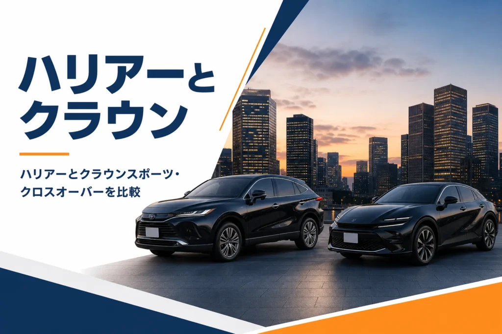 都市型SUVと上級クロスオーバーを並べて比べるイメージ