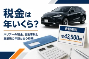 ハリアーの自動車税と重量税を確かめるイメージのアイキャッチ